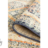 Heirloom Navy Blue Geometric Medallion Hallway Runner Rug