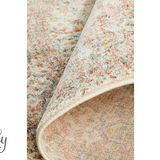 Heirloom Ivory Distressed Floral Round Rug