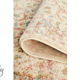 Heirloom Ivory Distressed Floral Hallway Runner Rug