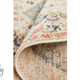 Heirloom Ivory Autumn Transitional Medallion Round Rug