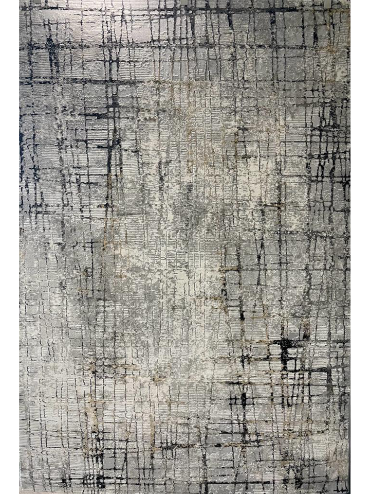 Ali Contemporary Grey Stripe Lines Rug