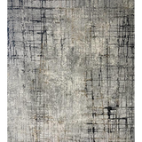Ali Contemporary Grey Stripe Lines Rug