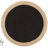 Polo Black Jute Round