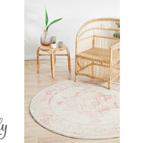 Avalee Pink Medallion Vintage Washed Rugs