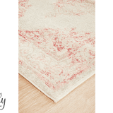 Avalee Pink Medallion Vintage Washed Hallway Runner Rug