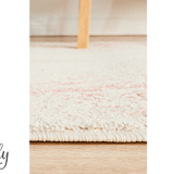 Avalee Pink Medallion Vintage Washed Hallway Runner Rug