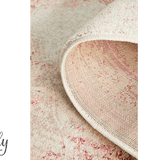 Avalee Pink Medallion Vintage Washed Hallway Runner Rug