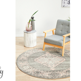 Avalee Grey Medallion Vintage Washed Rugs