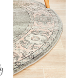 Avalee Grey Medallion Vintage Washed Rugs