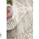 Avalee Grey Medallion Vintage Washed Rugs