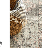 Avalee Grey Medallion Vintage Washed Rugs