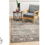 Avalee Grey Medallion Vintage Washed Rugs