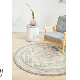 Avalee Silver Rose Medallion Vintage Washed Rugs