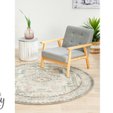 Avalee Silver Rose Medallion Vintage Washed Rugs