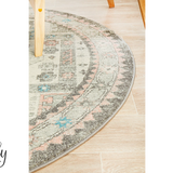 Avalee Silver Rose Medallion Vintage Washed Rugs