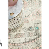 Avalee Silver Rose Medallion Vintage Washed Rugs