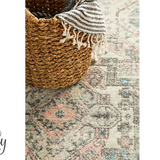 Avalee Silver Rose Medallion Vintage Washed Rugs