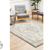 Avalee Silver Rose Medallion Vintage Washed Rugs