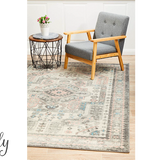 Avalee Silver Rose Medallion Vintage Washed Rugs