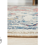 Avalee Blue Medallion Vintage Washed Round Rug