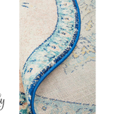 Avalee Blue Pink Medallion Vintage Washed Rugs