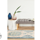 Avalee Blue Pink Medallion Vintage Washed Rugs