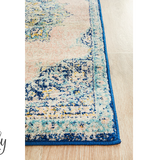 Avalee Blue Pink Medallion Vintage Washed Rugs