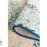 Avalee Blue Pink Medallion Vintage Washed Rugs