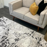 Ali Grey Black Abstract Rug