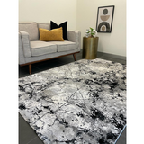 Ali Grey Black Abstract Rug