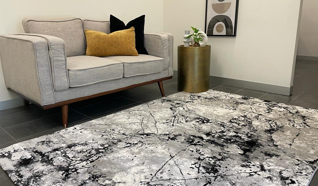 Ali Grey Black Abstract Rug – The Rug Lady