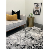 Ali Grey Black Abstract Rug