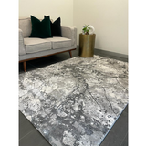 Ali Grey Marble Wash Abstract Rug