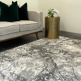 Ali Grey Marble Wash Abstract Rug