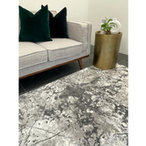 Ali Grey Marble Wash Abstract Rug
