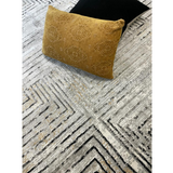 Ali Light Grey and Black Abstract Lines Rug
