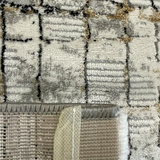 Ali Contemporary Grey Stripe Lines Rug