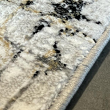 Ali Contemporary Grey Stripe Lines Rug