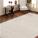 Alfie Ivory Tribal Textured Rug