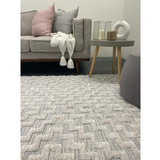 Alfie Light Grey Geometric Rug