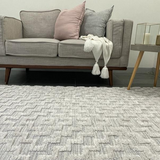 Alfie Light Grey Geometric Rug