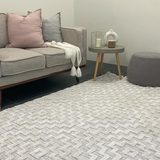Alfie Light Grey Geometric Rug