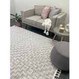 Alfie Light Grey Geometric Rug