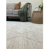 Alfie Ivory Diamond Textured Rug