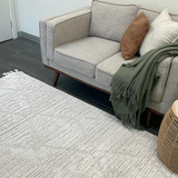 Alfie Ivory Diamond Textured Rug