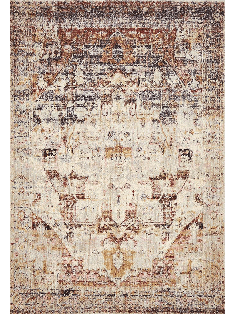 Amelia Multicoloured Medallion Abrash Transitional Rug