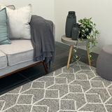 Essence Arabesque Beige Silver Wool Rug