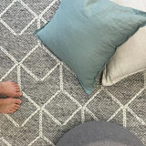 Essence Arabesque Beige Silver Wool Rug