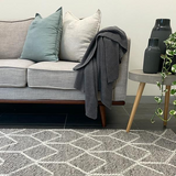 Essence Arabesque Beige Silver Wool Rug