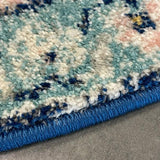 Avalee Blue Pink Medallion Vintage Washed Rugs